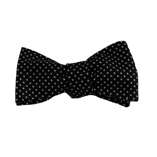 Black White Dots Bow Tie
