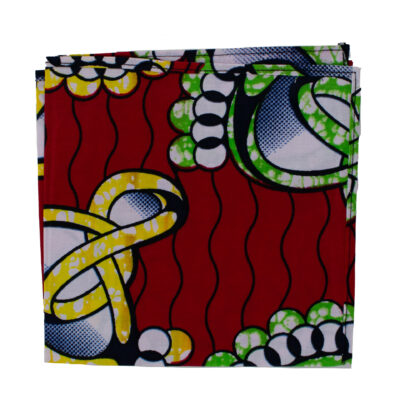 Red Kipepo Pocket Square